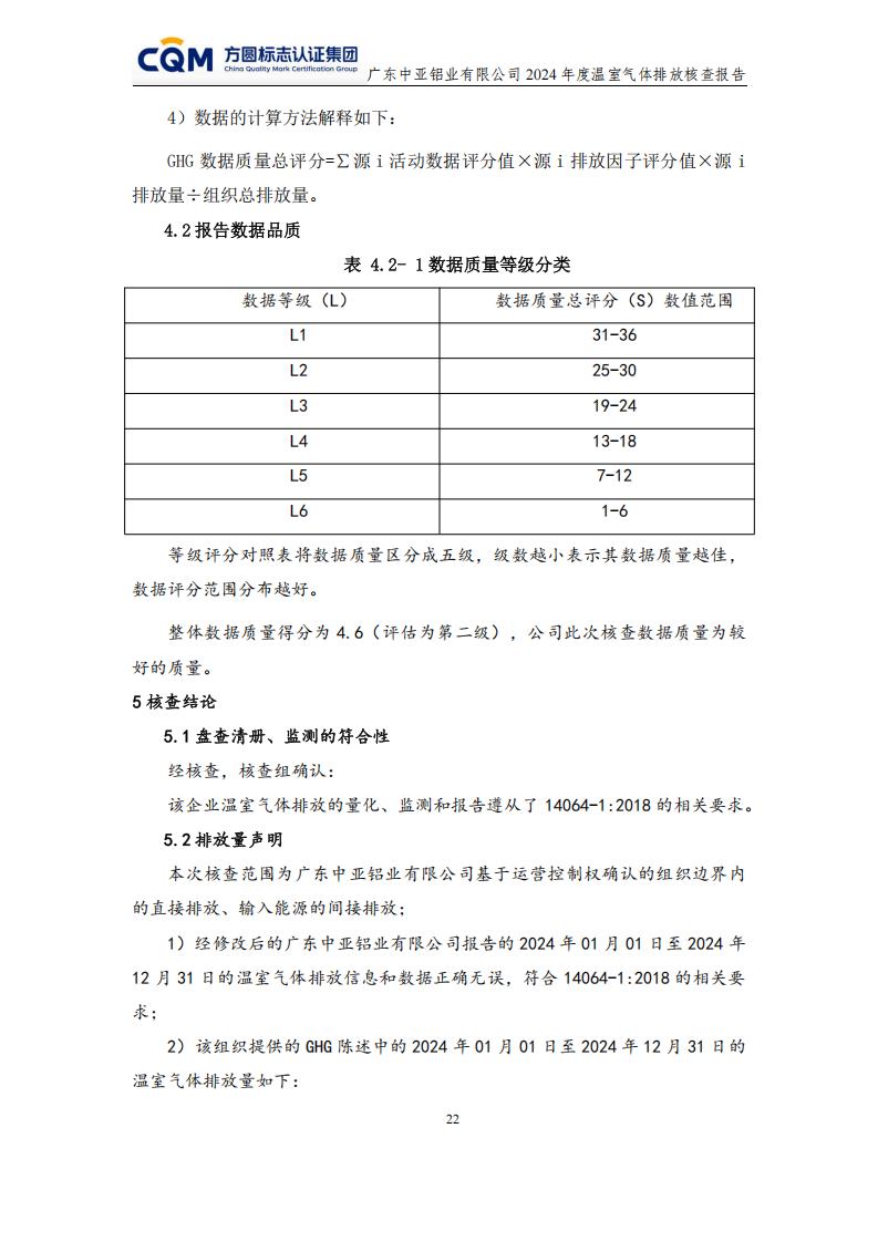03廣東中亞鋁業(yè)有限公司溫室氣體核查報告-ISO14064 - 終稿(圖26)